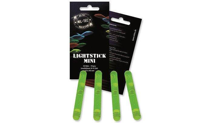 Mil-Tec - Lightstick - Mini - 4.5 x 40 mm - 10 pcs - Green - 14931501 (для страйкболу), фото 1