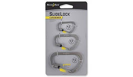 Nite Ize - SlideLock Carabiner Set #2, #3, #4 - Stainless - CSLC-01-R6 (для страйкболу)