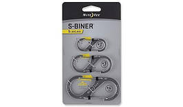 Nite Ize - S-Biner SlideLock Set #2, #3, #4 - Stainless - LSBC-11-R6 (для страйкболу)