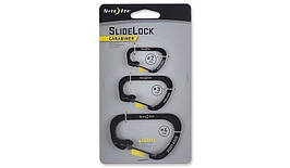 Nite Ize - SlideLock Carabiner Set #2, #3, #4 - Black - CSLC-01-R6 (для страйкболу)