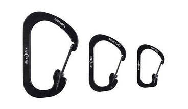 Nite Ize - SlideLock Carabiner Set #2, #3, #4 - Black - CSLC-01-R6 (для страйкболу), фото 3