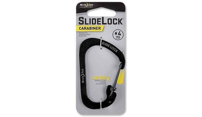 Nite Ize - SlideLock Carabiner #4 - Black - CSL4-01-R6 (для страйкболу), фото 1