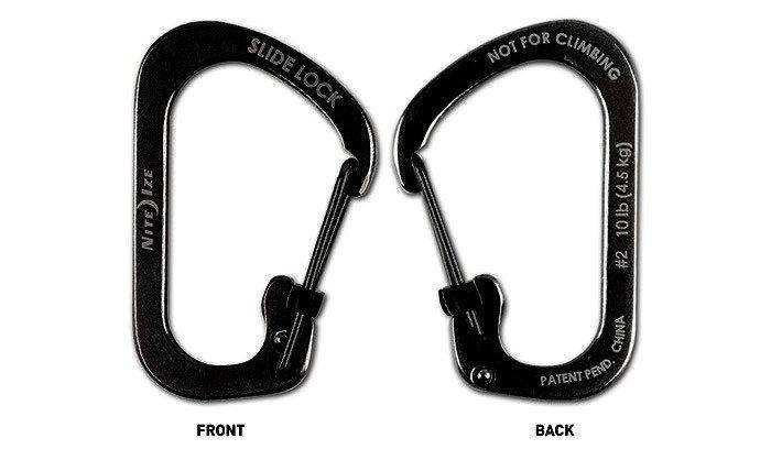 Nite Ize - SlideLock Carabiner #2 - Black - CSL2-01-R6 (для страйкболу), фото 3