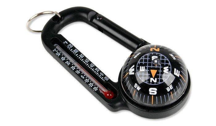 FOSCO - Carabiner with compass & thermometer (для страйкболу), фото 1