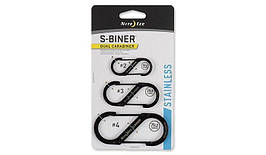 Nite Ize - S-Biner Set #2, #3, #4 - Black - SB234-03-01 (для страйкболу)