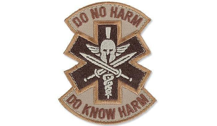 MIL-SPEC MONKEY - Morale Patch - Do No Harm Spartan - Desert (для страйкболу), фото 2