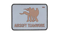 101 Inc. - 3D Patch - Airsoft Teamwork - Grey (для страйкбола)