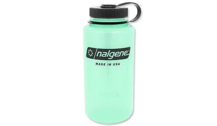 Nalgene - 32oz Wide Mouth Bottle - 63 mm Cap - 1.1 L - Glow in the Dark (для страйкболу), фото 1