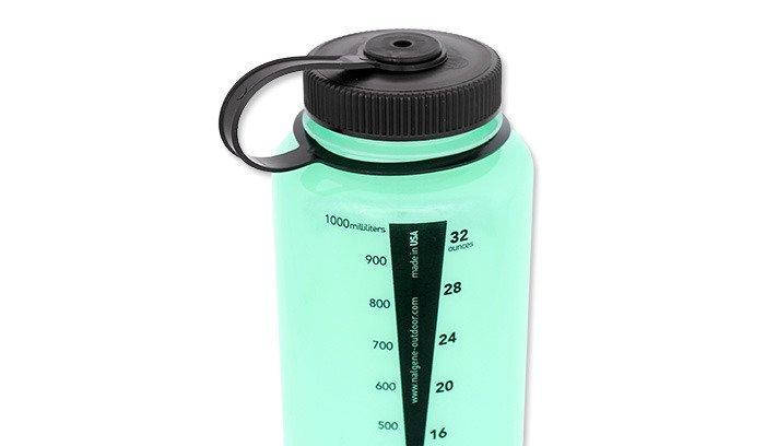 Nalgene - 32oz Wide Mouth Bottle - 63 mm Cap - 1.1 L - Glow in the Dark (для страйкболу), фото 3