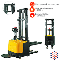 Штабелер электрический самоходный EQUIPMAX, грузоподъемность - 2 тонны, подъём - 3 м