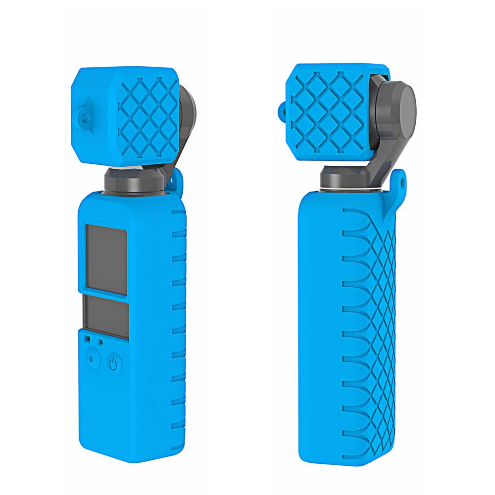 Силіконовий чохол для камери та ковпачок-кришка для DJI Osmo Pocket - блакитний (код XT-533)