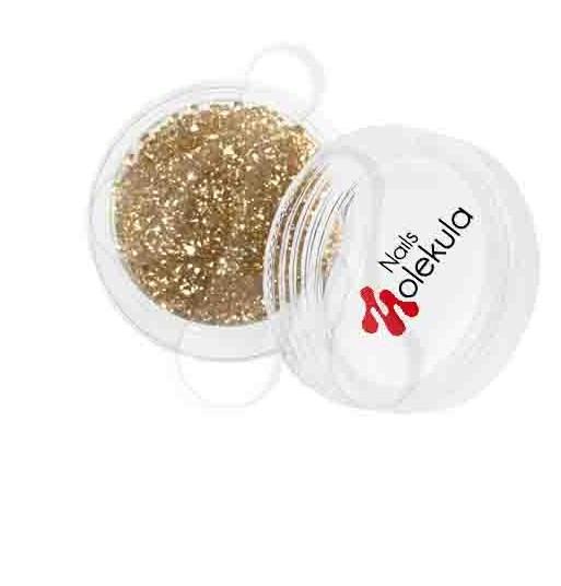 Декор піксі для дизайну нігтів Molekula Nails Crystal Pixie Золотистий, фото 1