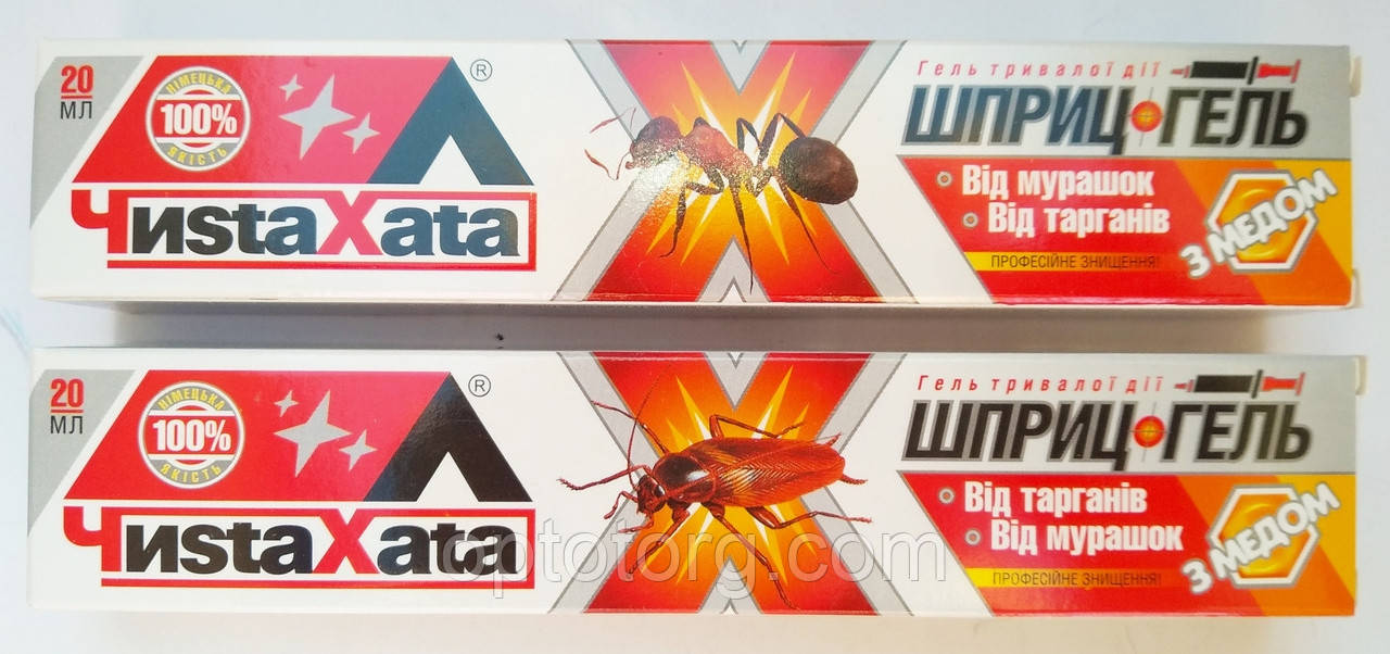 Гель шприц Чиста Хата від тарганів і мурах 20 грамів, фото 1