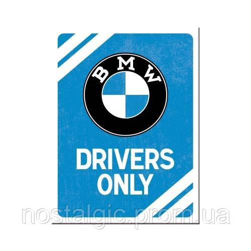 Магніт Ностальгічне-Art BMW - Drivers Only Blue (14369)