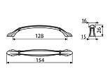 Ручка скоба Gamet UR51-0128-G0031 античне срібло, фото 3