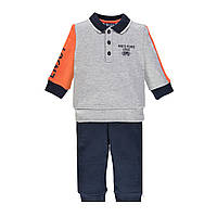 Утеплений костюм поло для хлопчика Brums 193BDEP004-479 сірий із синім 86-92