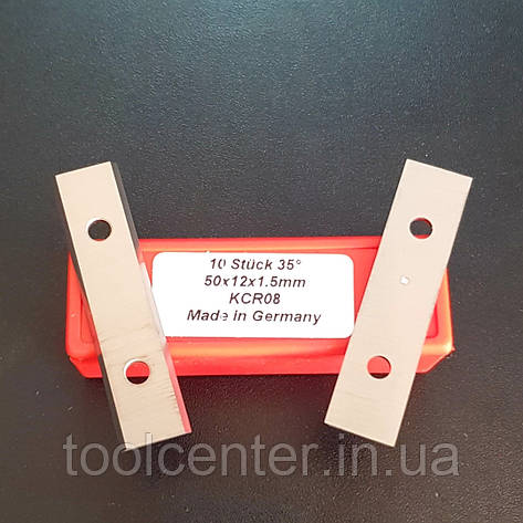 Ніж твердосплавний для дерева HW: 50x12x1,5mm KCR08, фото 1
