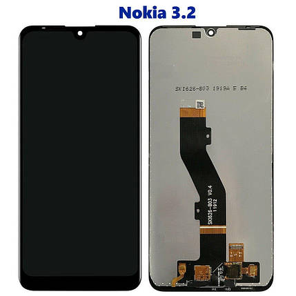 Дисплейний модуль Nokia 3.2 TA-1156 TA-1159 чорний, фото 2