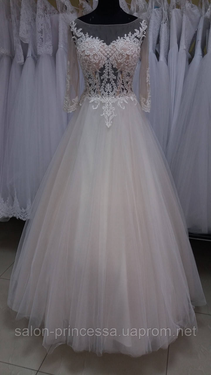 Весільне плаття "Інга-1" з міні-шлейфом
