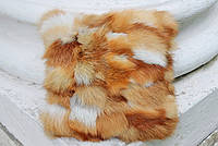 Хутряна подушка з лисиці Пухната Лисиця 45*45 см Руда