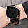Чоловічий наручний годинник з чорним циферблатом і чорним ремінцем, Чоловічий наручний годинник, фото 2