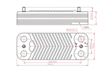 Вторинний пластинчастий теплообмінник ГВП 12 пл. Junkers/Bosh Euroline ZW23AE/ZW23KE. Art. 8705406264, фото 2
