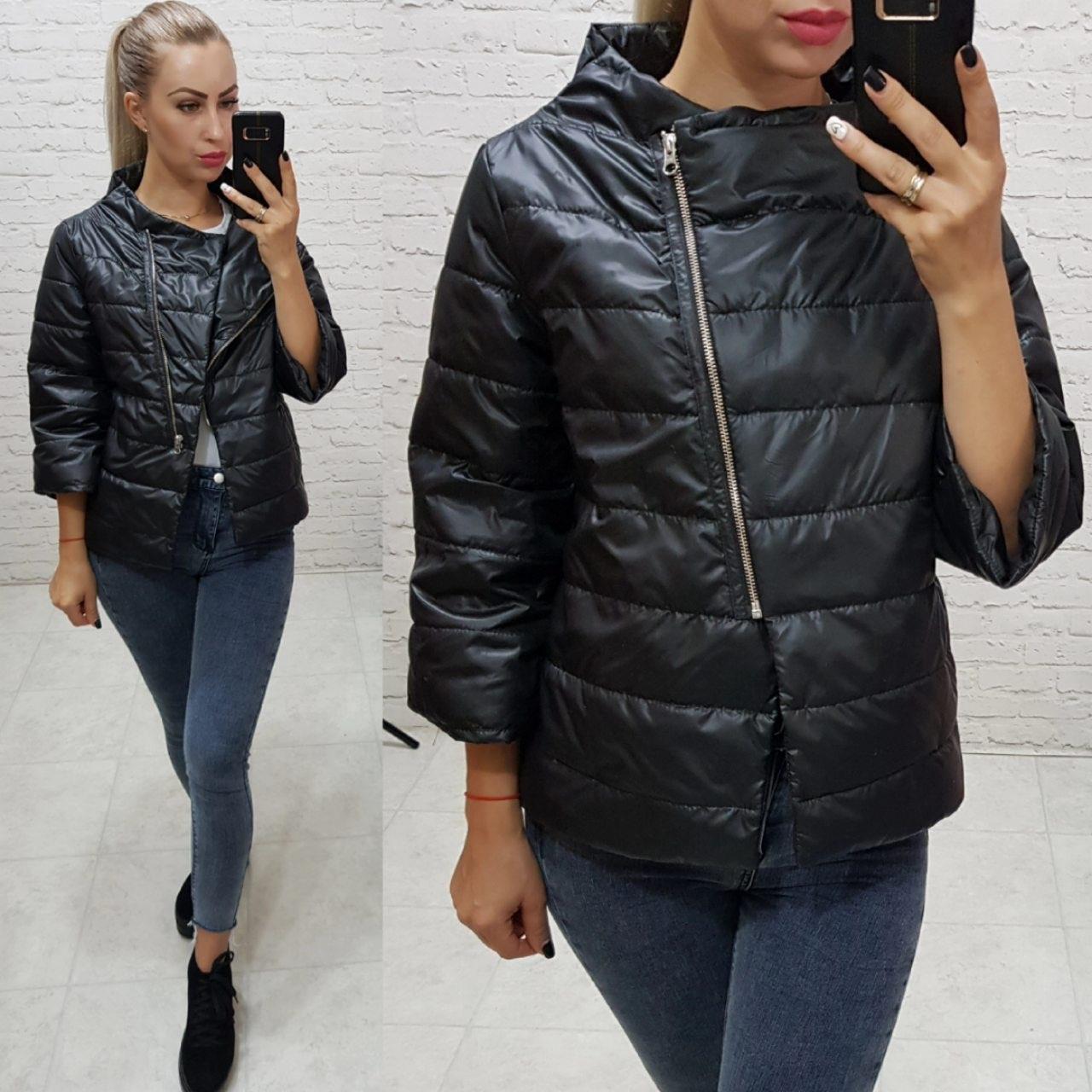 Укорочена куртка вітровка Oversize ХІТ 2021, арт М524, колір чорний