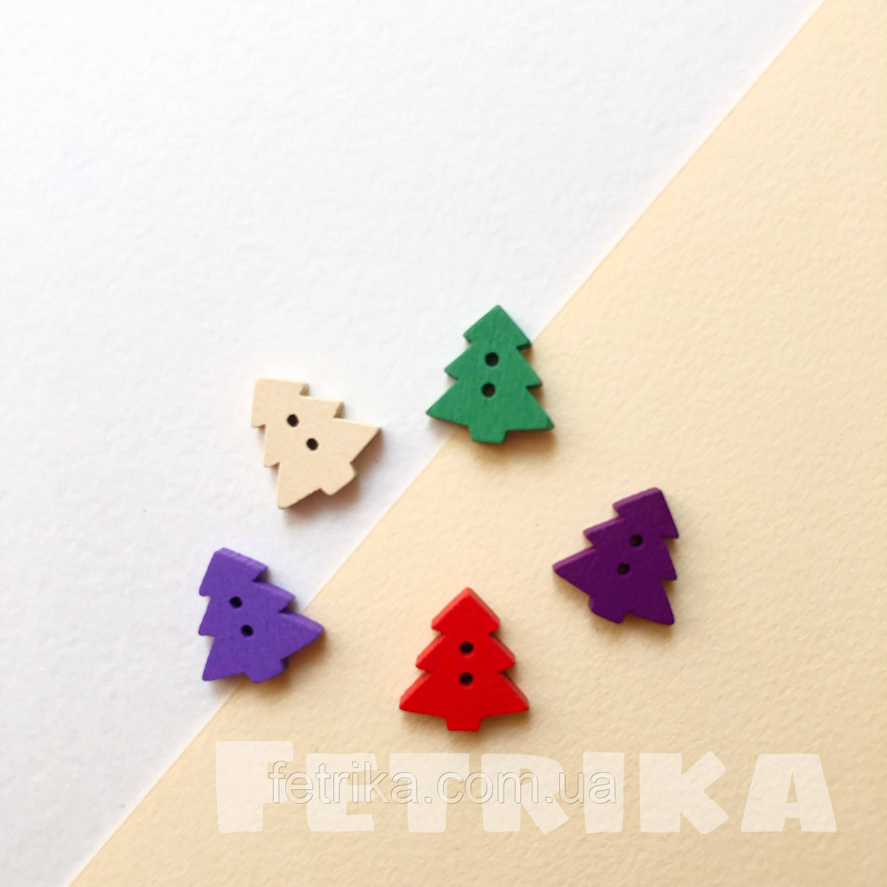 Ґудзики "Йовочки різнобарвні" дерев'яні, 17*18 мм, Мікс, фото 1