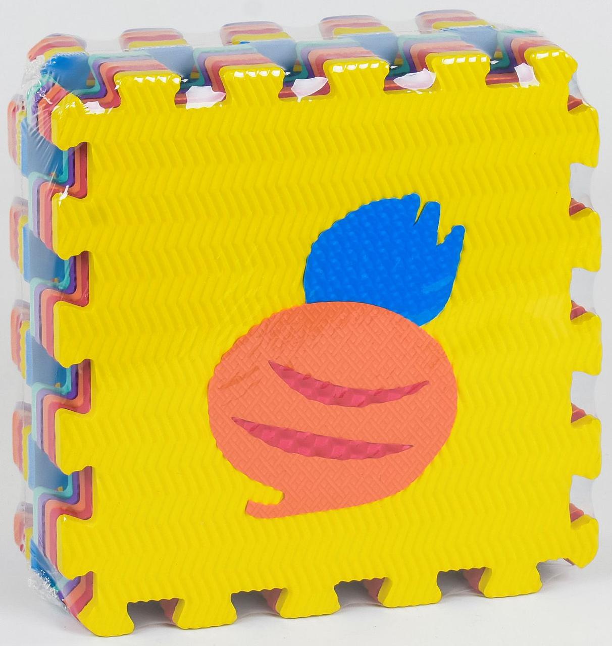 М'який килимок пазл Продукти 10 елементів масажний, фото 1