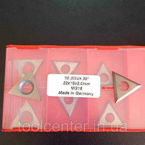 Підрізний ніж трикутник 22х19х2,0 MG18, фото 2