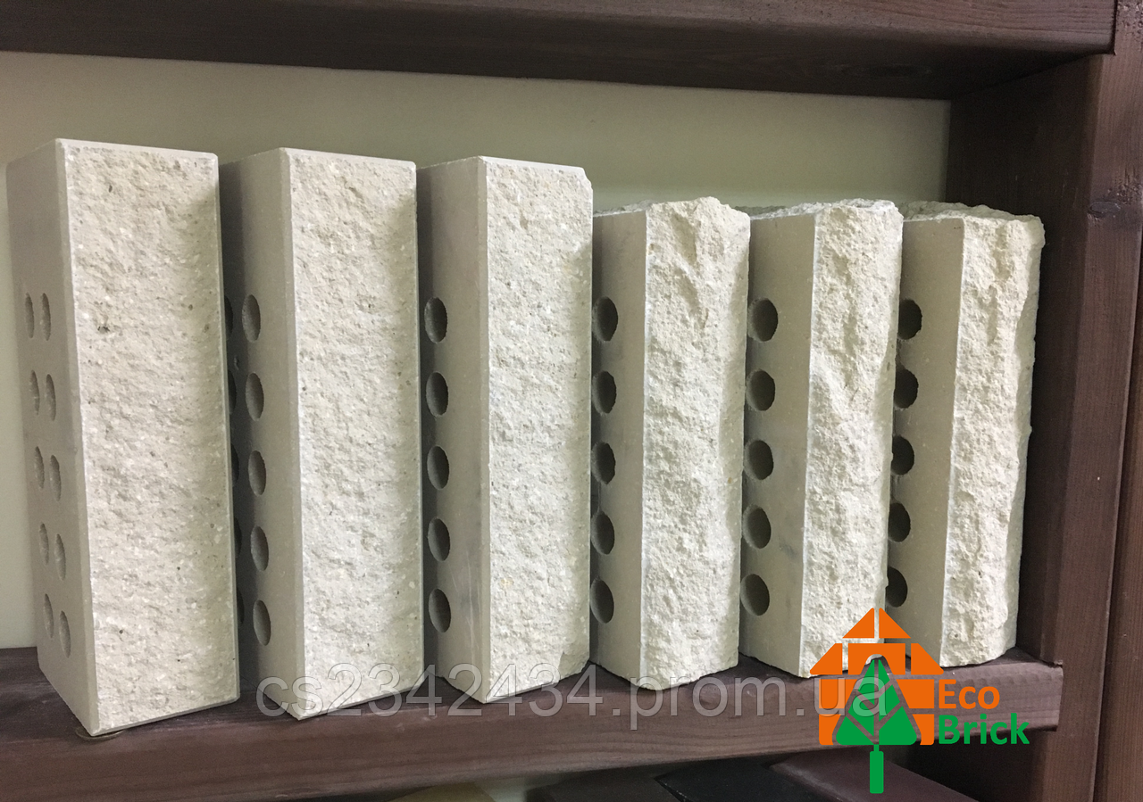 Цегла облицювальна пустотіла ECOBRICK слонова кістка