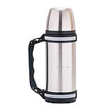 Термос із нержавіючої сталі Kamille KM-2090 1000 мл Термос із ручкою Термос для пікніка Термос для гарячого, фото 2