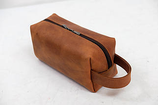 Несесер Класика "Середній" з натуральної шкіри колір Коньяк, фото 4