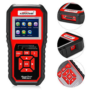 Професійний автотестер автосканер Konnwei KW850 OBD-II і CAN сканер 2.8" TFT друк ПК 2.8" TF