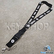 Шнурок на шию (чорний) для ключів із карабіном і логотипом Yamaha (Ямаха)