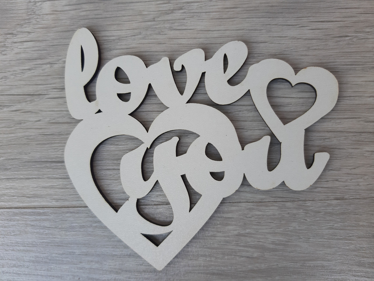 Слово ламіноване в подарункову коробку "Love You"