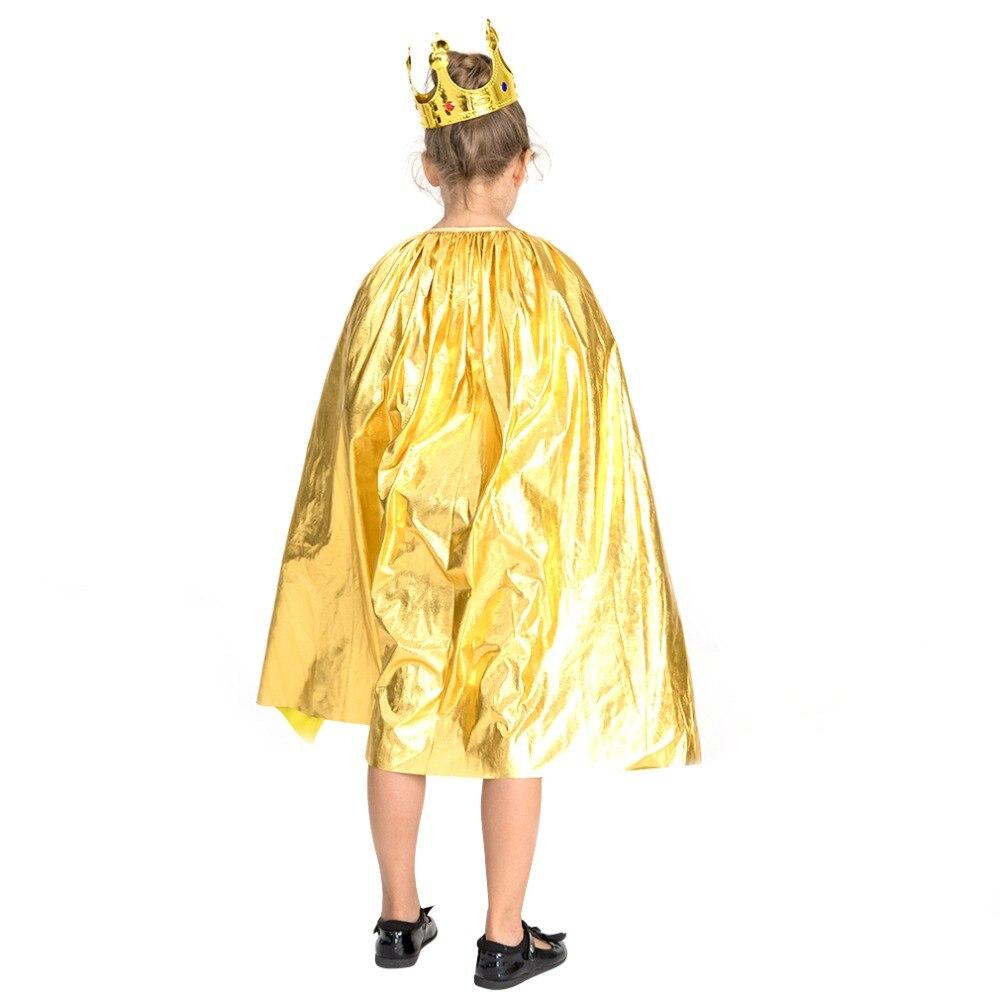 Накидка Царя и Королевы, плащ 70 см ,цвет золото, серебро на хэллоуин - оригинальный аксессуар на карнавал - фото 3 - id-p598496523