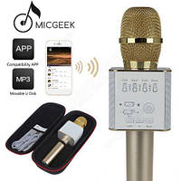 Бездротовий мікрофон караоке bluetooth Q9 Gold