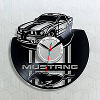Мустанг часы Mustang Виниловые часы Машина на часах Черные часы с белым циферблатом Спортивные часы Часы30 см