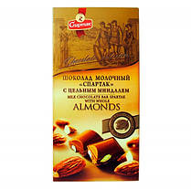 Молочний шоколад Спартак з цільним мигдалем 90 г