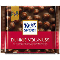 Шоколад Черный Ritter Sport с Цельным Фундуком и кранчами Dark Whole Hazelnut 100 г Германия