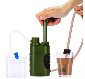 Фільтр портативний туристичний для очищення води похідний RL3000 на 3000 л Green