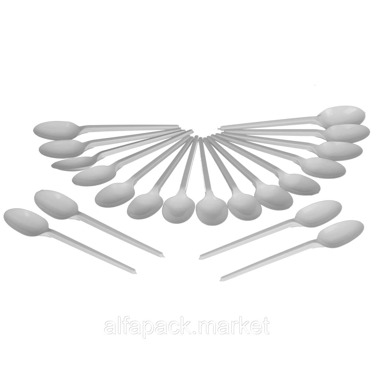 Набір одноразового посуду Food Packing Ложка чайна біла 20 персон 000002846