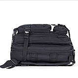Тактичний, похідний, військовий рюкзак Military. 25 L. Чорний, фото 3