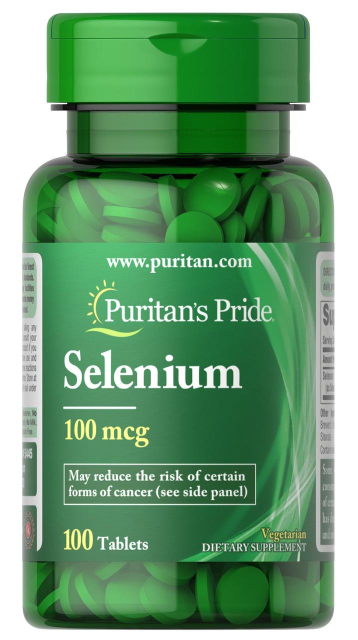 Puritan's Pride Selenium 100 mcg 100 таб - фото 1 - id-p1029119069