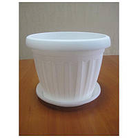 Вазон із підставкою Терра (білий) 0.55 л