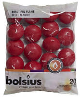 Плаваючі свічки Bolsius червоні 20 шт (пл20-030)