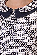 / Розмір 58 / Жіноче плаття полуприталенного силуету з рукавом 3/4 Наталі / колір пудра, фото 4