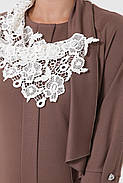 / Розмір 52,54,56,58 / стильне Жіноче плаття Еліза / колір шоколад, фото 4