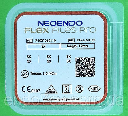 Протейпери Машинні:Flex Files PRO SX золоті 25 мм (6 ШТ.) NEOENDO, фото 2